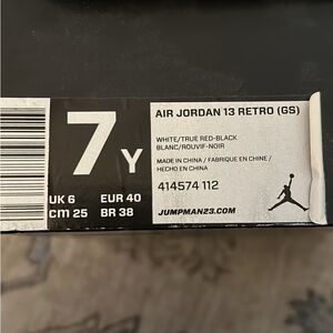 Jordan Air Jordan 13 Retro GS - White, Red, Black